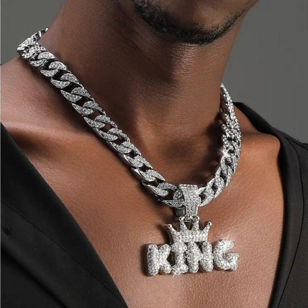 Crown KING Pendant + Cuban Chain